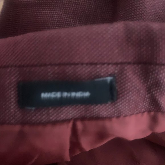 NEW JF‎ J. FERRAR STRETCH SLIM FIT SUIT COOLMAX JACKET MEDIUM RED BIRDSEYE SMALL - Picture 6 of 10